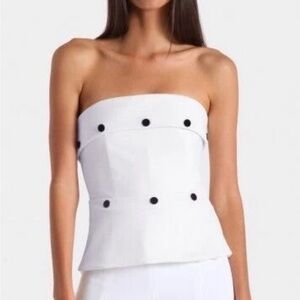CUSHNIE ET OCHS STUD EMBELLISHED PEPLUM STYLE “COCO” CORSET, SZ US/6